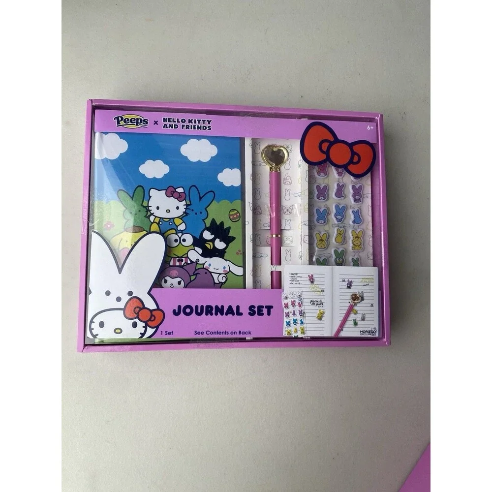 Peeps x Hello Kitty and Friends Journal Set Puffy Stickers Pen 80 Page Planner